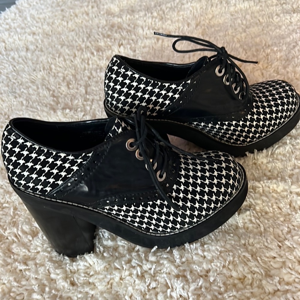 Jeffrey Campbell houndstooth platform loafer